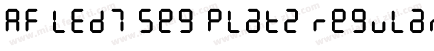 AF LED7 Seg Platz Regular字体转换